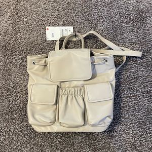 Zara NWT Off white backpack purse